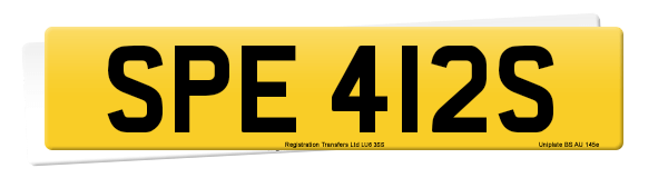 Registration number SPE 412S